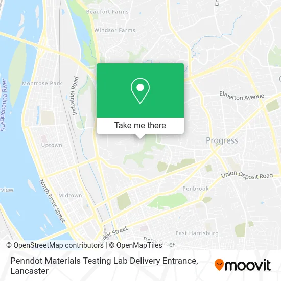 Penndot Materials Testing Lab Delivery Entrance map