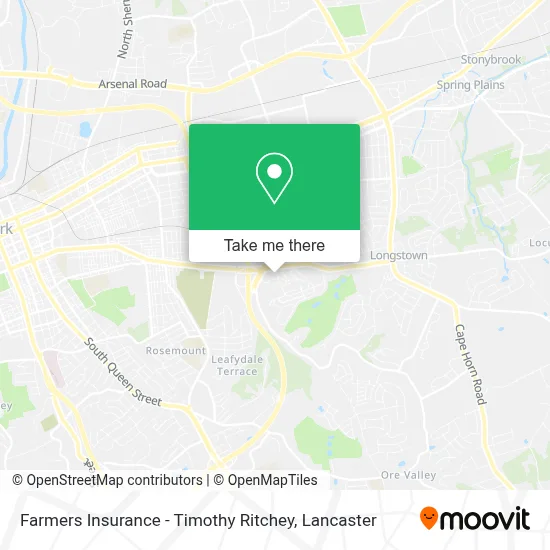 Farmers Insurance - Timothy Ritchey map