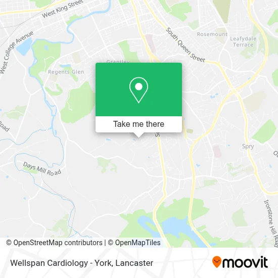Wellspan Cardiology - York map