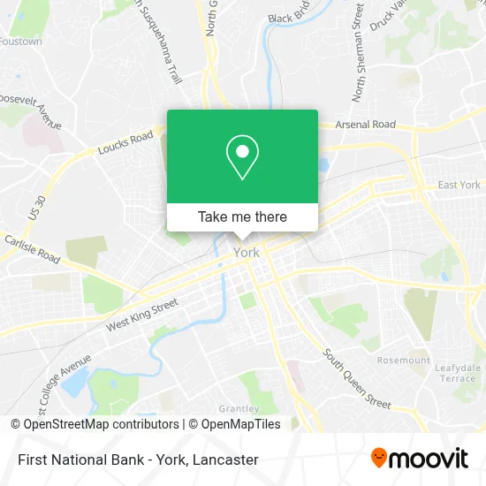 First National Bank - York map
