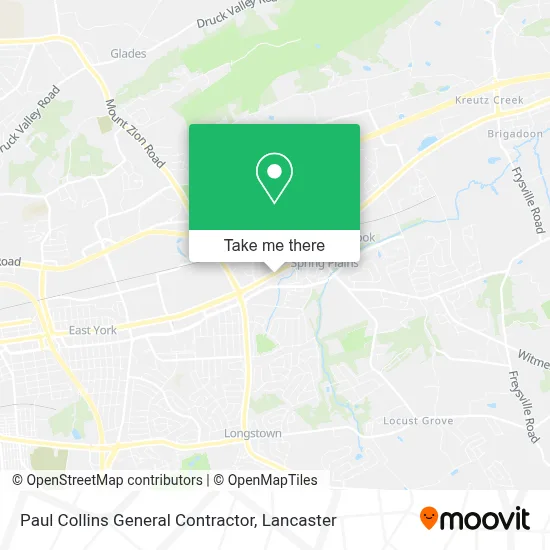 Paul Collins General Contractor map