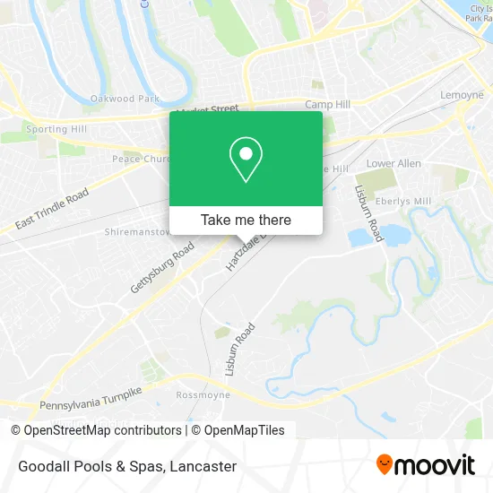 Goodall Pools & Spas map