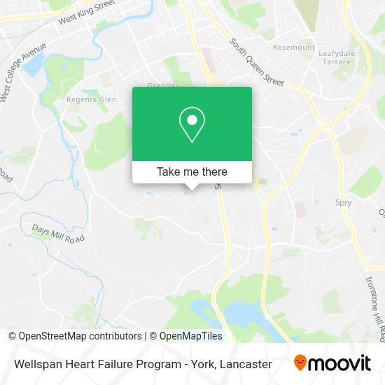 Wellspan Heart Failure Program - York map