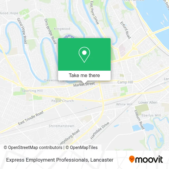 Express Employment Professionals map