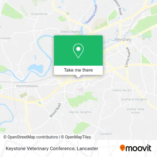 Keystone Veterinary Conference map