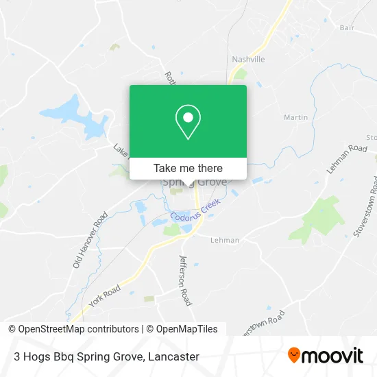 3 Hogs Bbq Spring Grove map
