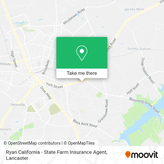 Ryan California - State Farm Insurance Agent map