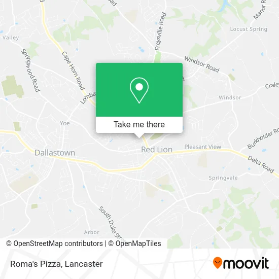 Roma's Pizza map