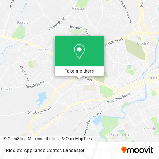 Riddle's Appliance Center map