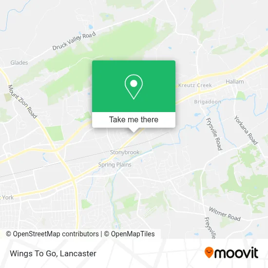 Wings To Go map