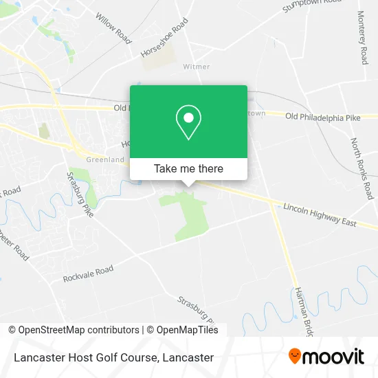 Lancaster Host Golf Course map