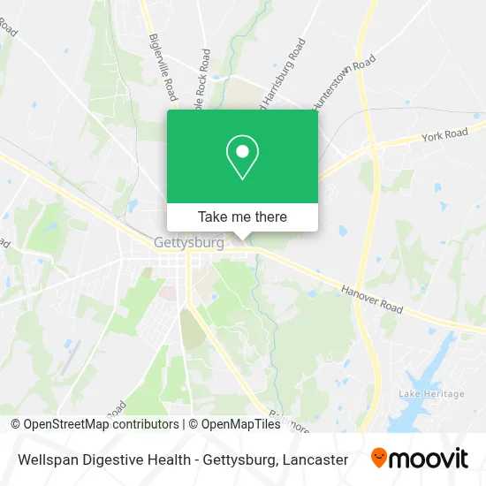 Wellspan Digestive Health - Gettysburg map