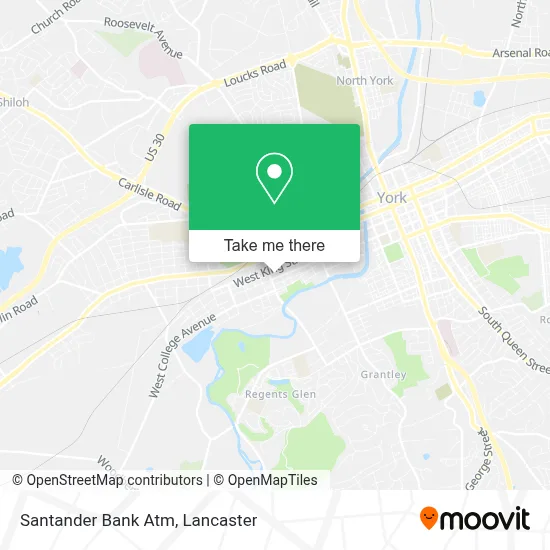 Santander Bank Atm map