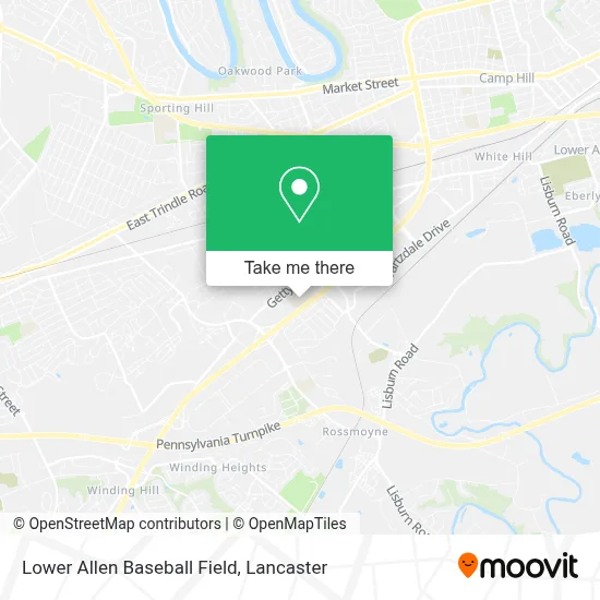 Lower Allen Baseball Field map