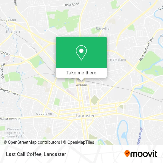 Last Call Coffee map