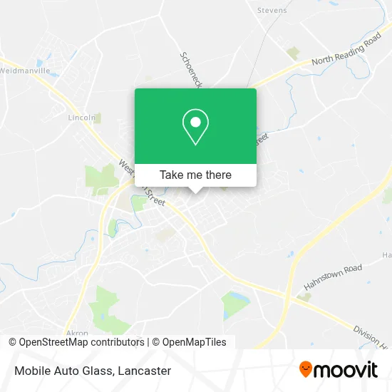 Mobile Auto Glass map