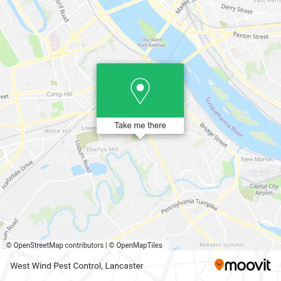 West Wind Pest Control map