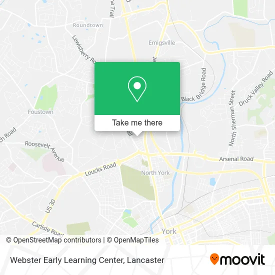 Webster Early Learning Center map