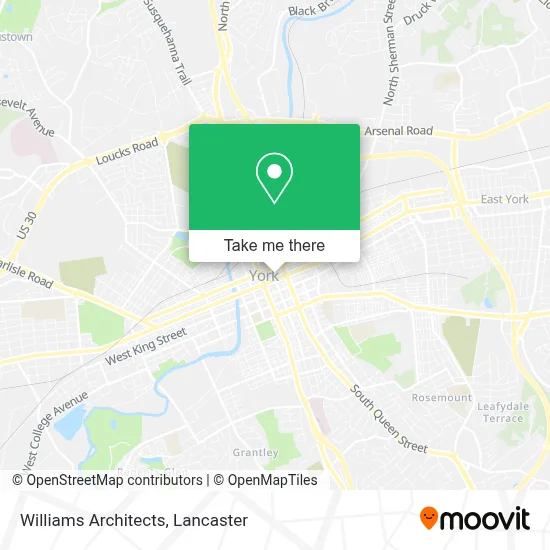 Williams Architects map