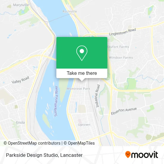 Parkside Design Studio map