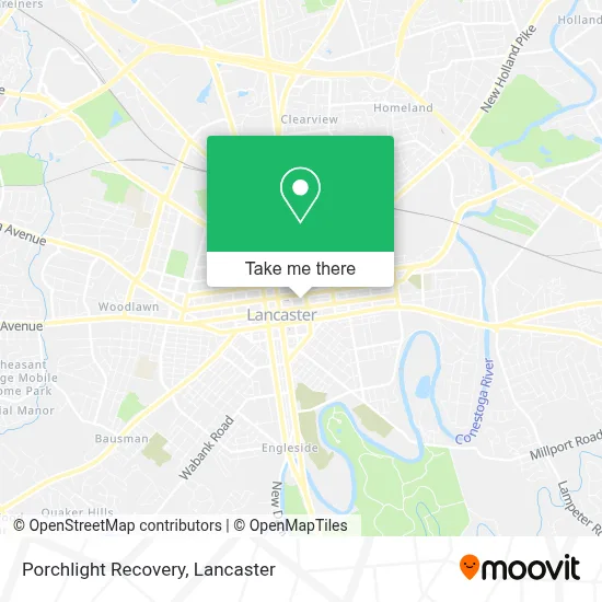 Porchlight Recovery map