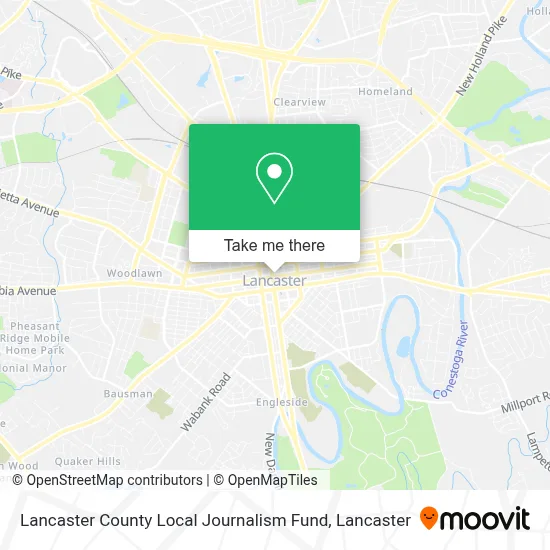 Lancaster County Local Journalism Fund map