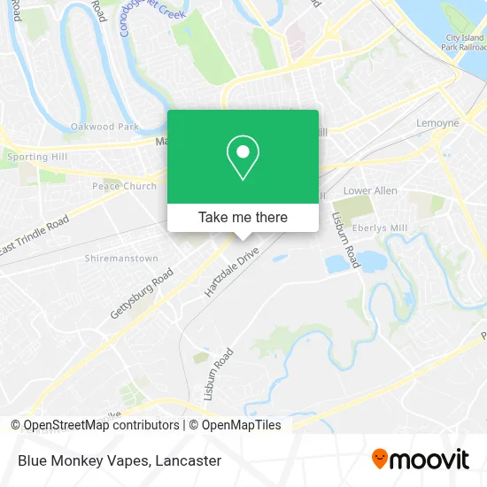 Blue Monkey Vapes map