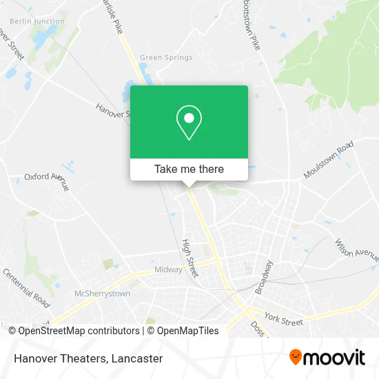 Hanover Theaters map