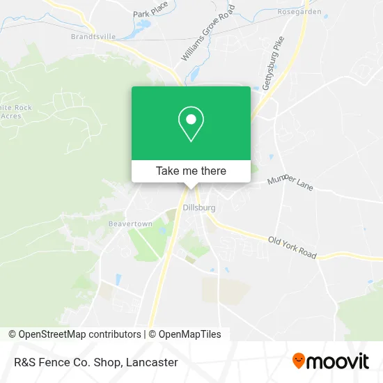 R&S Fence Co. Shop map