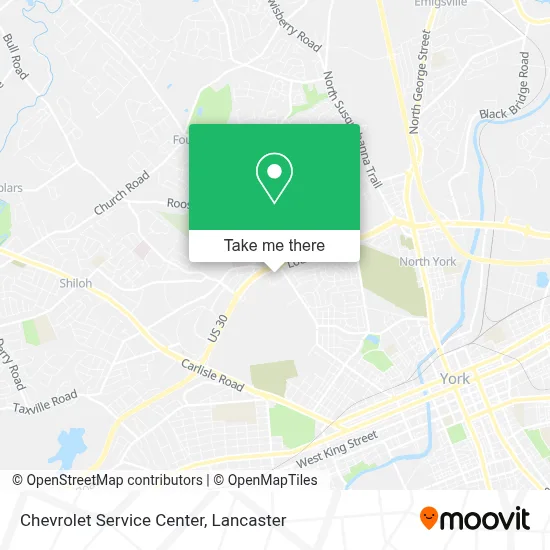 Chevrolet Service Center map