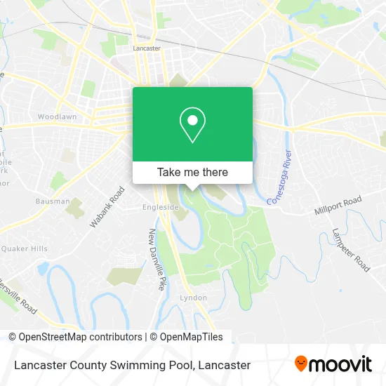 Lancaster County Swimming Pool map