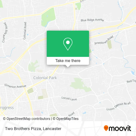 Two Brothers Pizza map