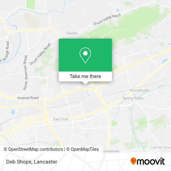 Deb Shops map