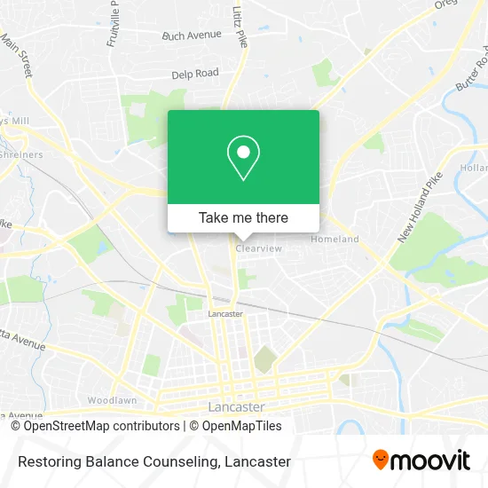 Restoring Balance Counseling map