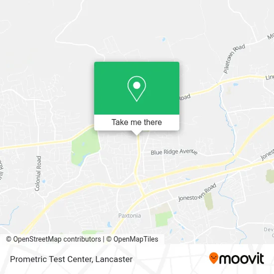 Prometric Test Center map