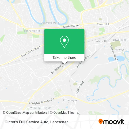 Ginter's Full Service Auto map