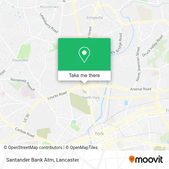 Santander Bank Atm map