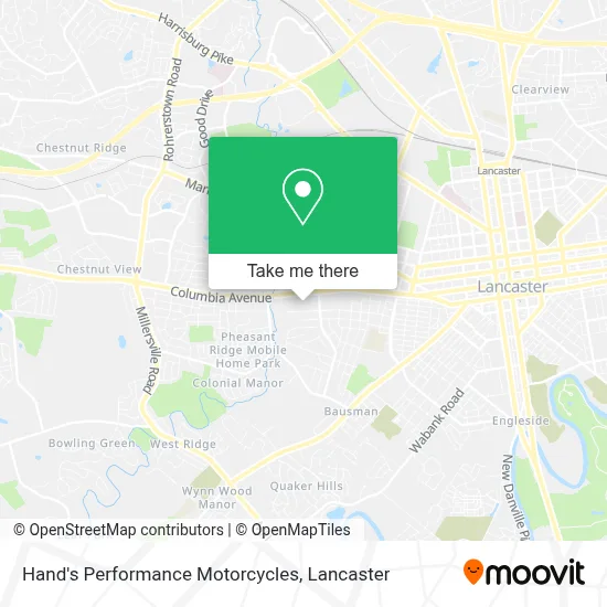 Hand's Performance Motorcycles map