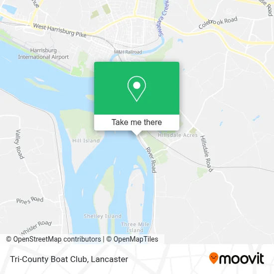 Tri-County Boat Club map