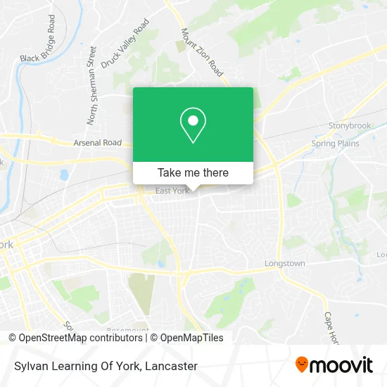 Sylvan Learning Of York map