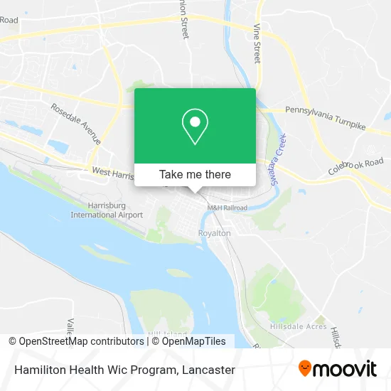 Hamiliton Health Wic Program map