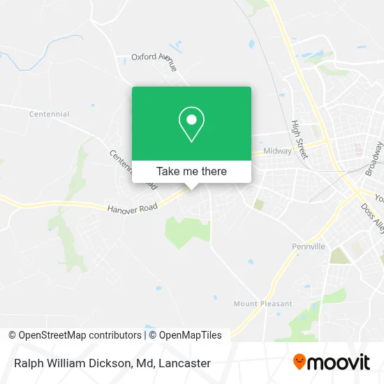 Ralph William Dickson, Md map