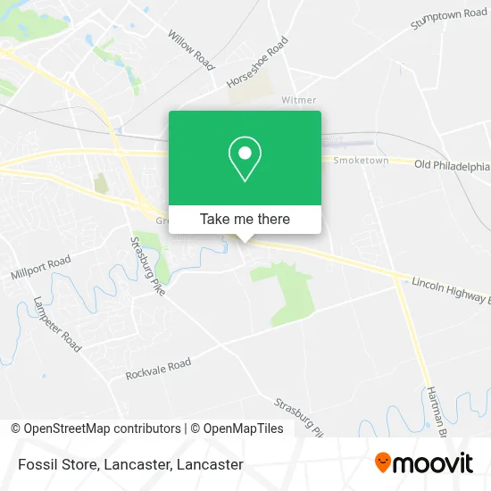 Fossil Store, Lancaster map
