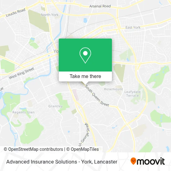 Advanced Insurance Solutions - York map