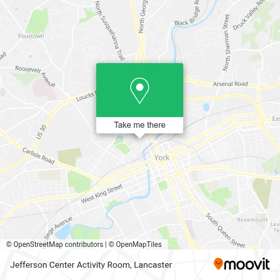 Jefferson Center Activity Room map