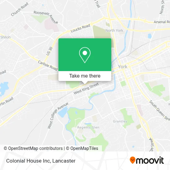 Colonial House Inc map