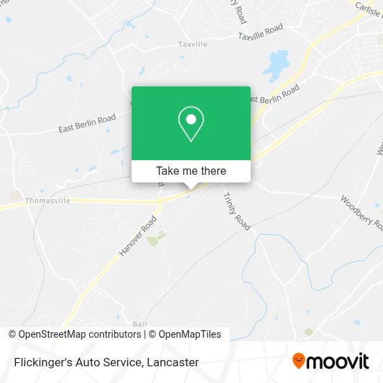 Flickinger's Auto Service map