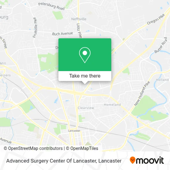 Advanced Surgery Center Of Lancaster map