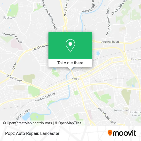 Popz Auto Repair map