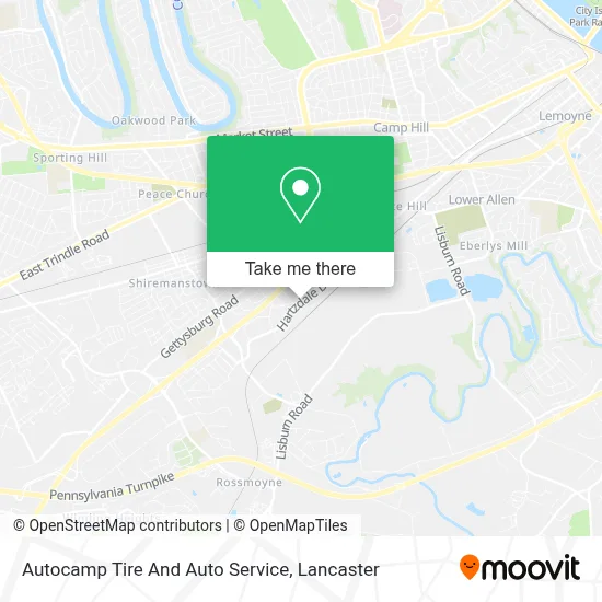 Autocamp Tire And Auto Service map